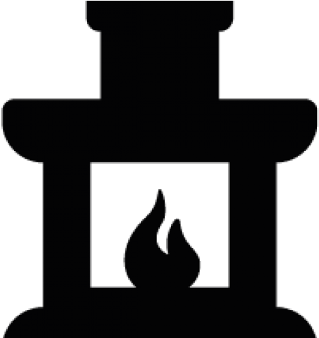 Fireplace Clipart Silhouette - Печка Силуэт - Png Download (640x480), Png Download