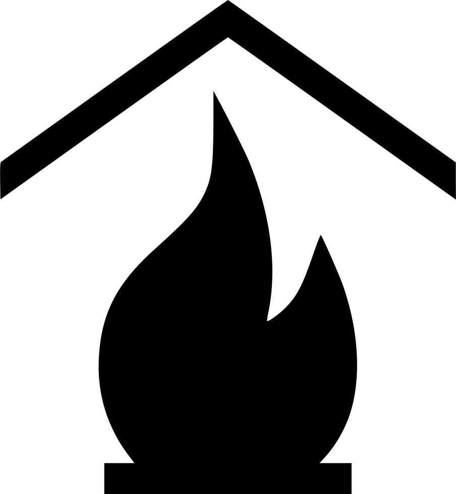 Fireplace Fire Traditional Real Estate Home Svg Png - Real Estate Clipart (904x980), Png Download