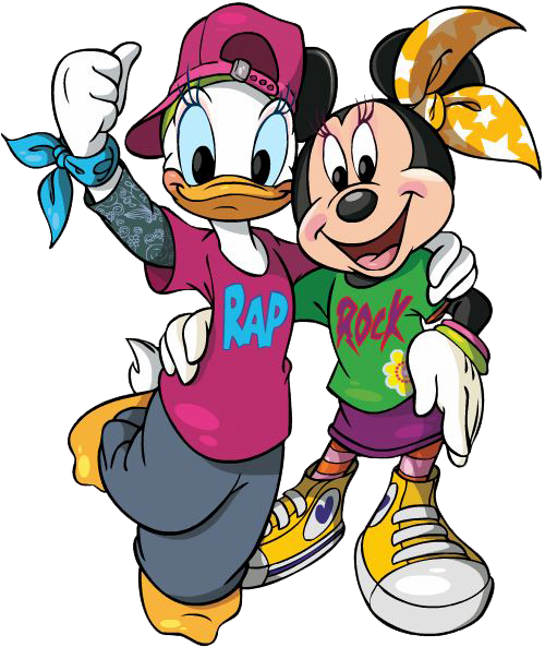 Rugdog S Fanzone I Stumbled Upon Some Cute Daisy Group - Minnie Mouse And Daisy Duck Clipart (517x604), Png Download
