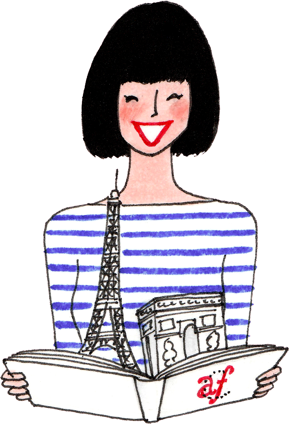 Png Royalty Free Library Alliance Francaise De Sydney - Transparent French Girl Clipart (1076x1590), Png Download