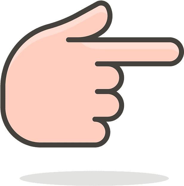 Backhand Index Pointing Right Emoji Clipart - Finger Icon Ke Kanan Png Transparent Png (800x800), Png Download