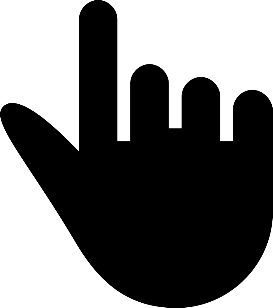 Pointing Clipart One Finger - Rock Hand Sign Silhoete - Png Download (868x980), Png Download