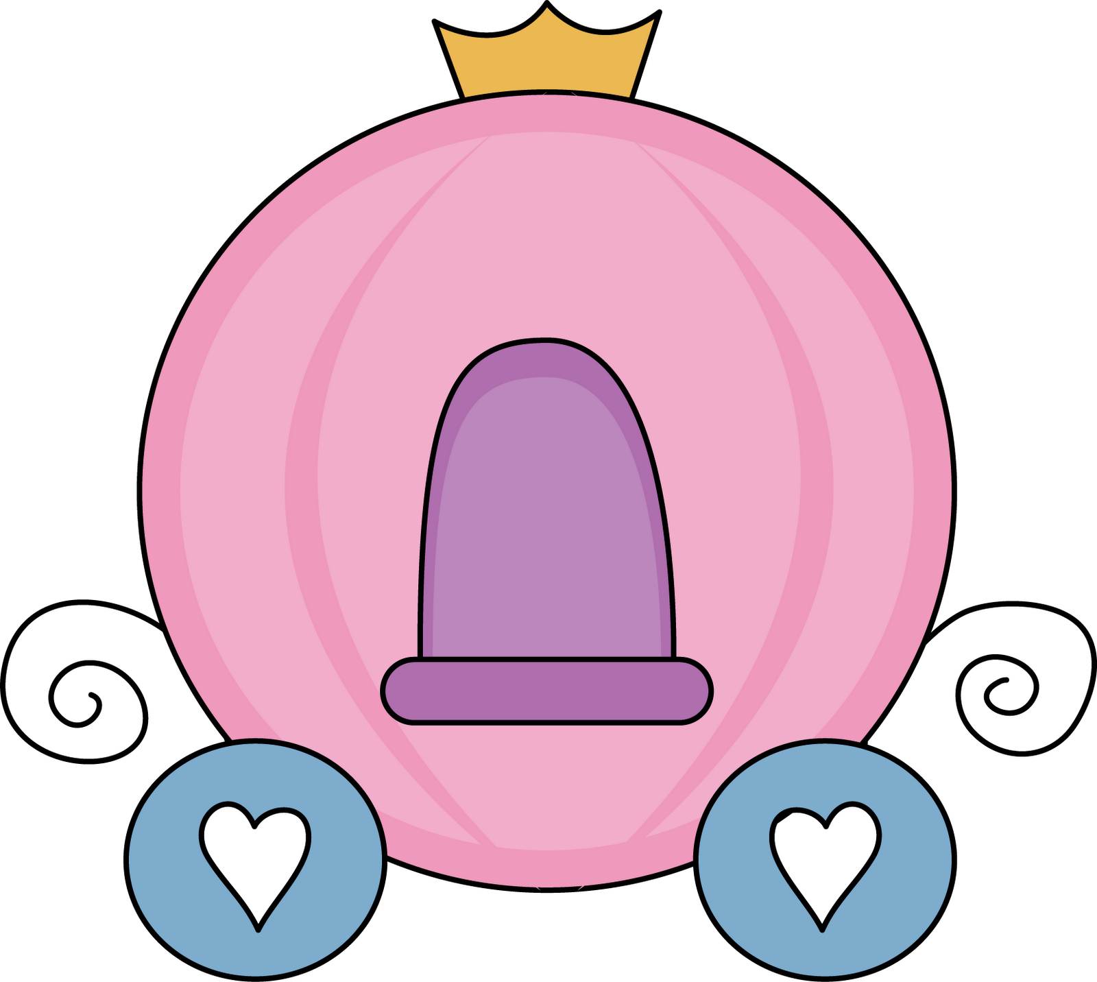Download Crown Clipart Cinderella - Princess Carriage Clip Art - Png Download (1600x1432), Png Download
