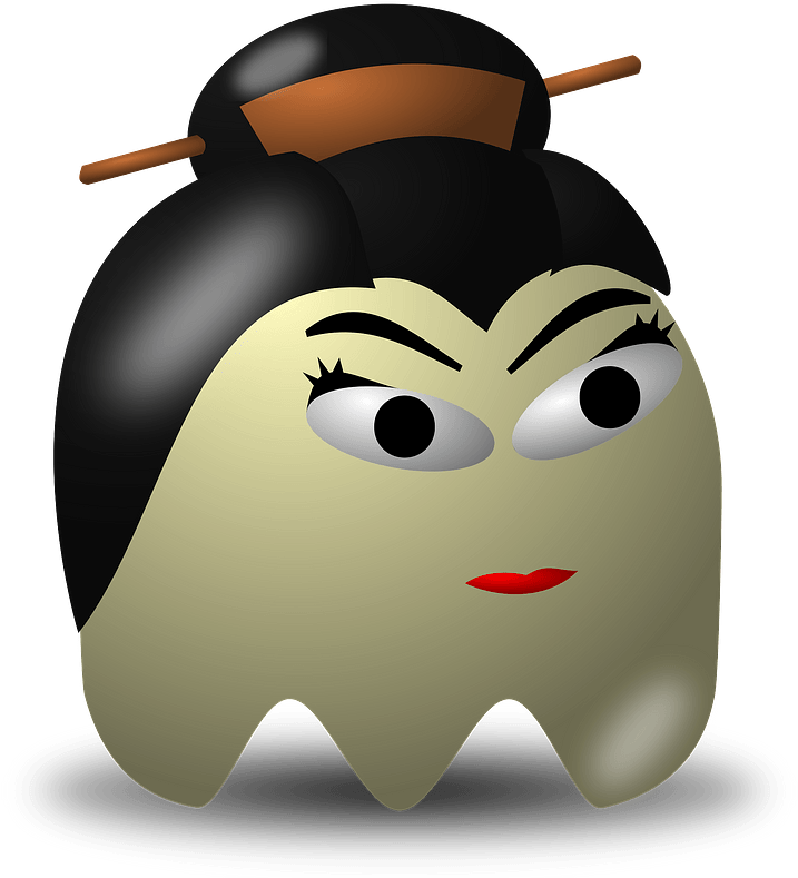 Geisha Clipart - Pacman Dibujo - Png Download (800x800), Png Download