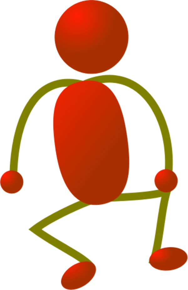 Stick Figure Sitting - Png Stick Figure Color Clipart (600x926), Png Download