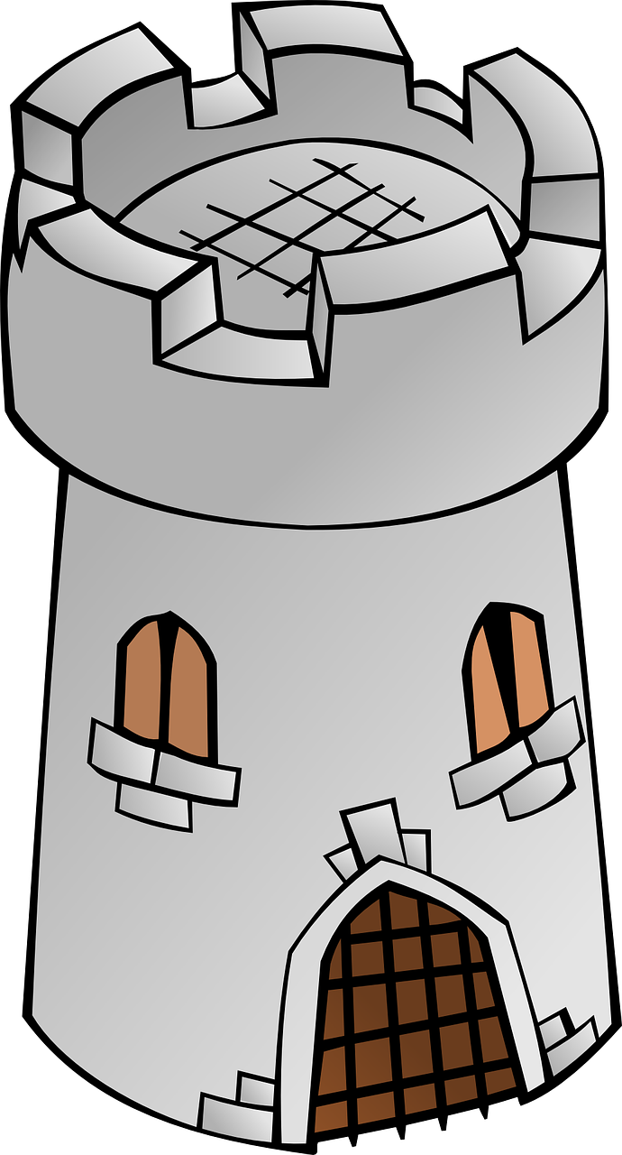Castle Clip Tower Transparent & Png Clipart Free Download - Tower Clip Art (690x1280), Png Download