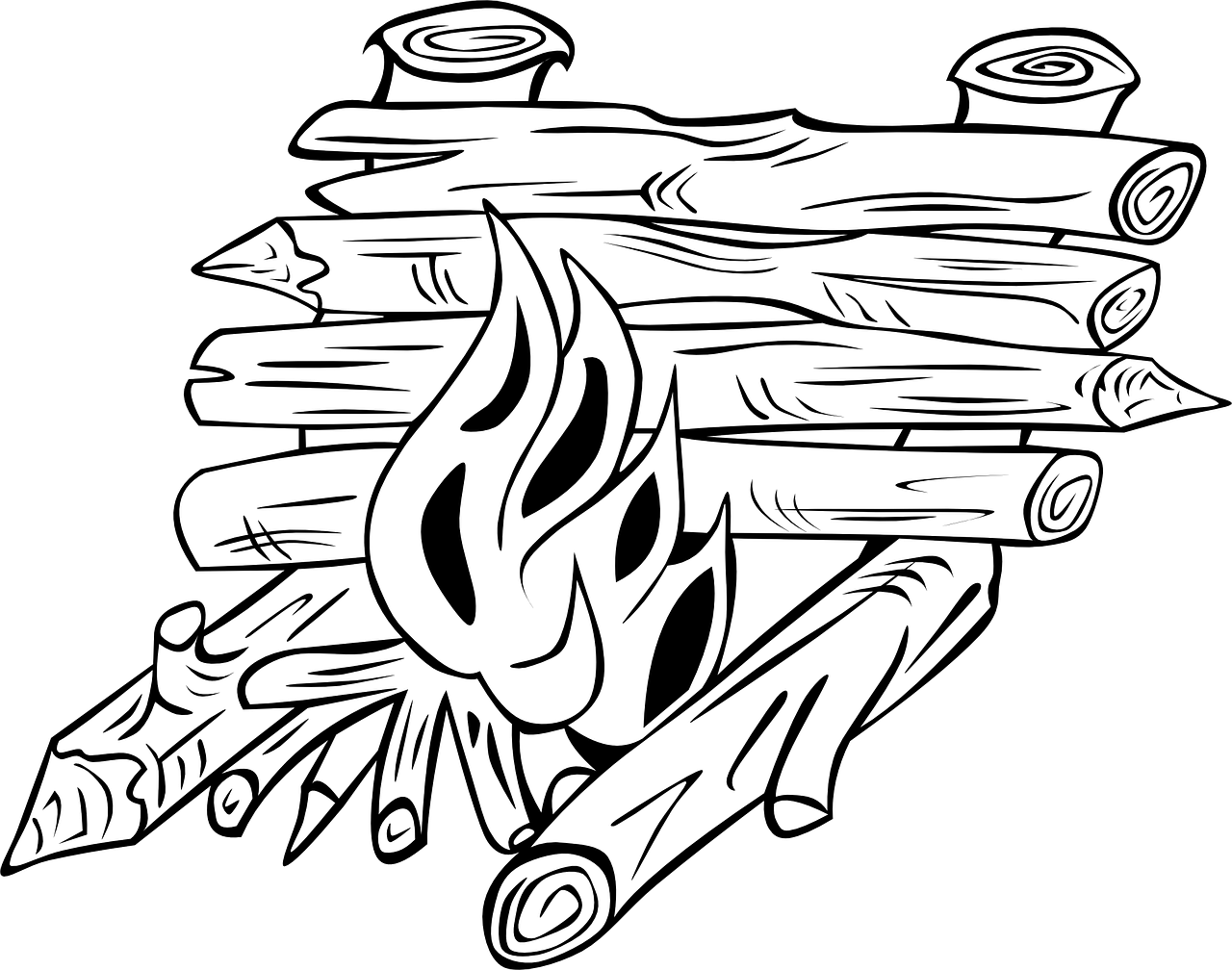 Campfires Camp Cooking Free Photo - Wood Clip Art - Png Download (1280x1008), Png Download