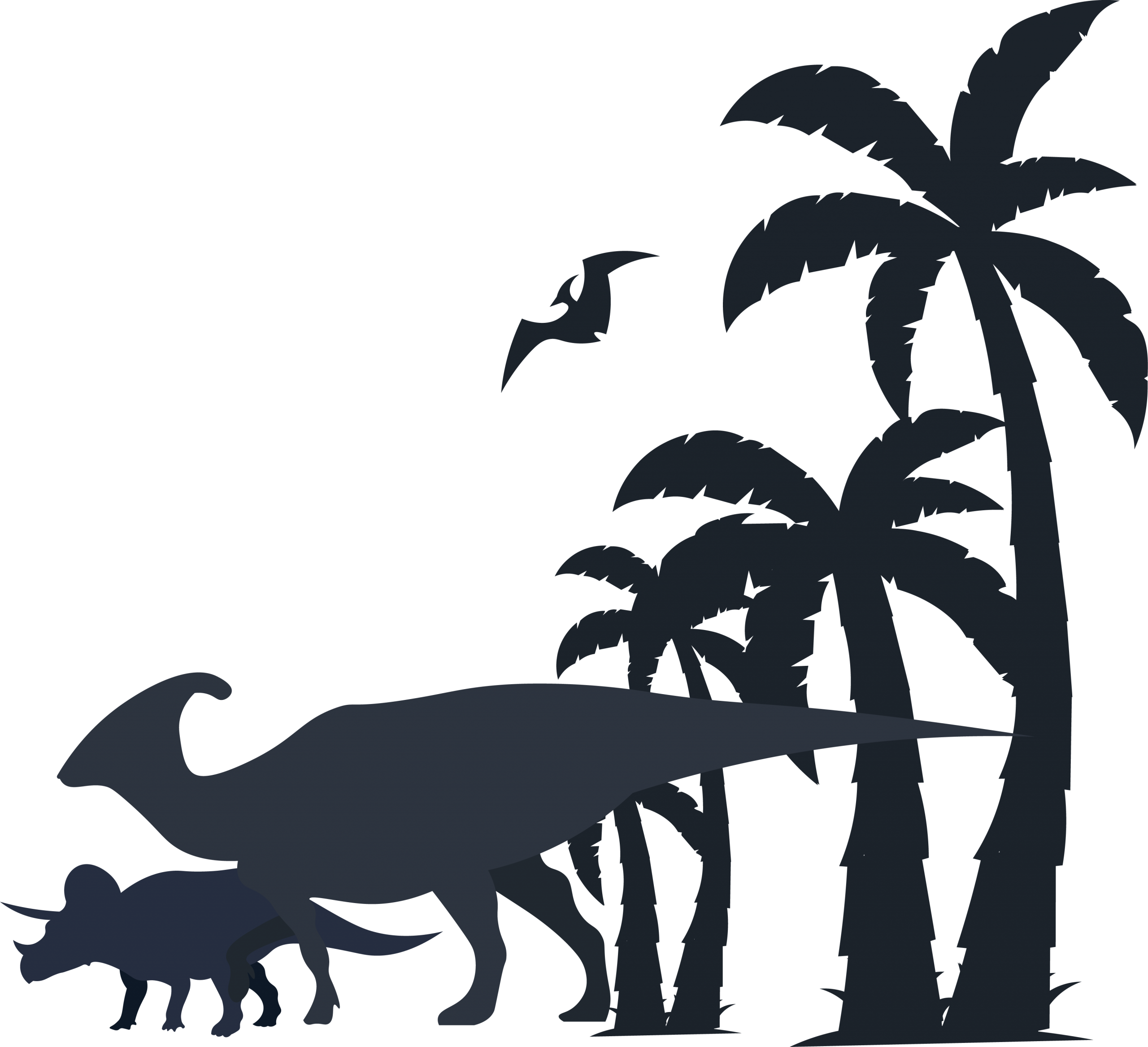 Removable Wall Decals Dinosaurs Clipart (2560x2335), Png Download