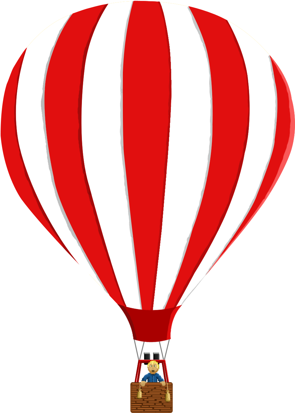Hot Air Balloon Opengameart - Hot Air Balloon Clipart (1600x1600), Png Download