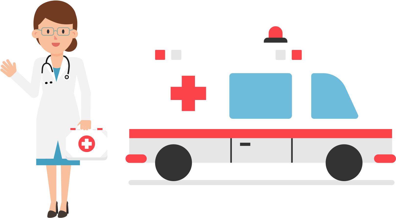 Doctor And Ambulance Clipart , Png Download - Vector Ambulance Icon Png Transparent Png (1619x892), Png Download