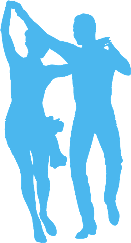Silueta De Pareja Bailando Clipart (438x800), Png Download