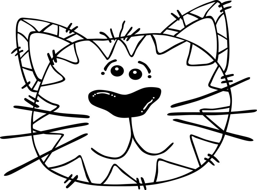 Cat 20clipart - Cat Clipart Black And White - Png Download (900x665), Png Download