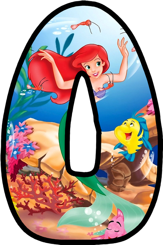 Ariel Little Mermaid Letters Clipart (565x845), Png Download