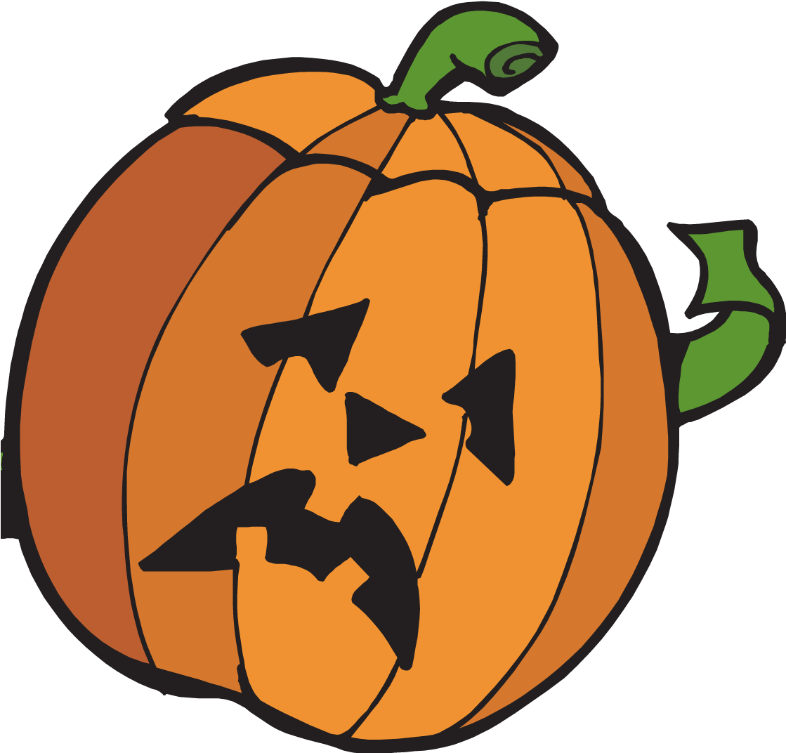 Sad Pumpkin Clip Art - Cartoon Clipart Pumpkin Patch - Png Download (1119x1072), Png Download