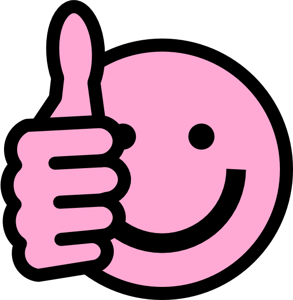 Pink Thumbs Up Clip Art At Clker"src="data - Pink Thumbs Up Clipart - Png Download (582x596), Png Download