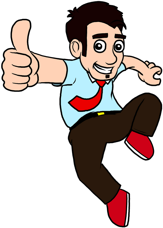 Thumbs Up Business Man Clipart - Success Thumbs Up Png Transparent Png (578x800), Png Download