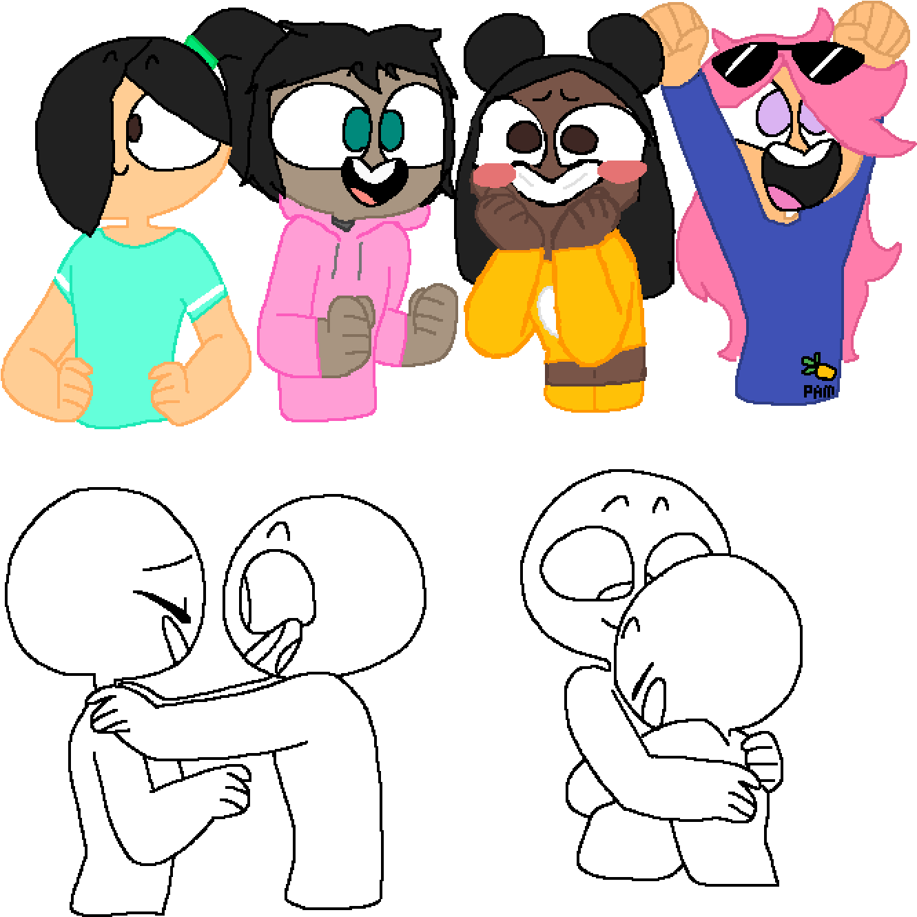 Drawing Of Danganronpa Characters Clipart (1400x1400), Png Download