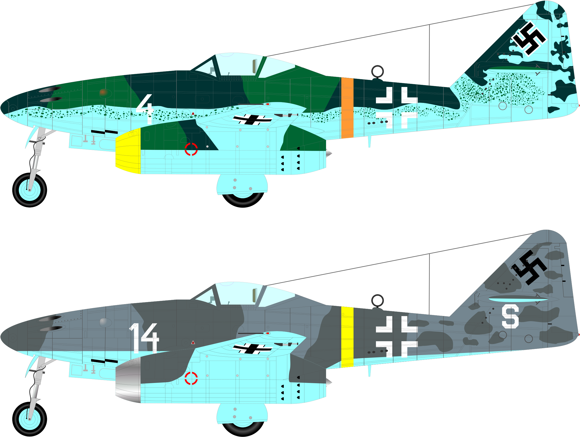Propeller Driven Aircraft,radio Controlled Aircraft,model - Me 262 Clipart - Png Download (970x750), Png Download