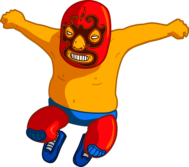 Wrestler, Wrestling, Fighter, Sports, Thai Boxing - Luchador Clipart - Png Download (640x563), Png Download