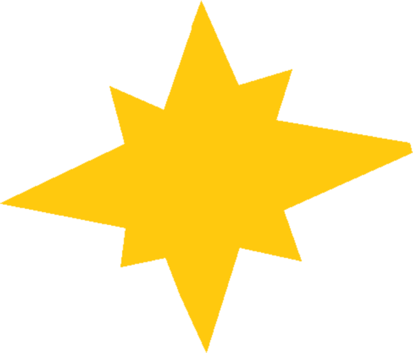 Transparent Tree Leaf Star Line Clipart For Nature - Star Diamond Clipart Png (600x513), Png Download