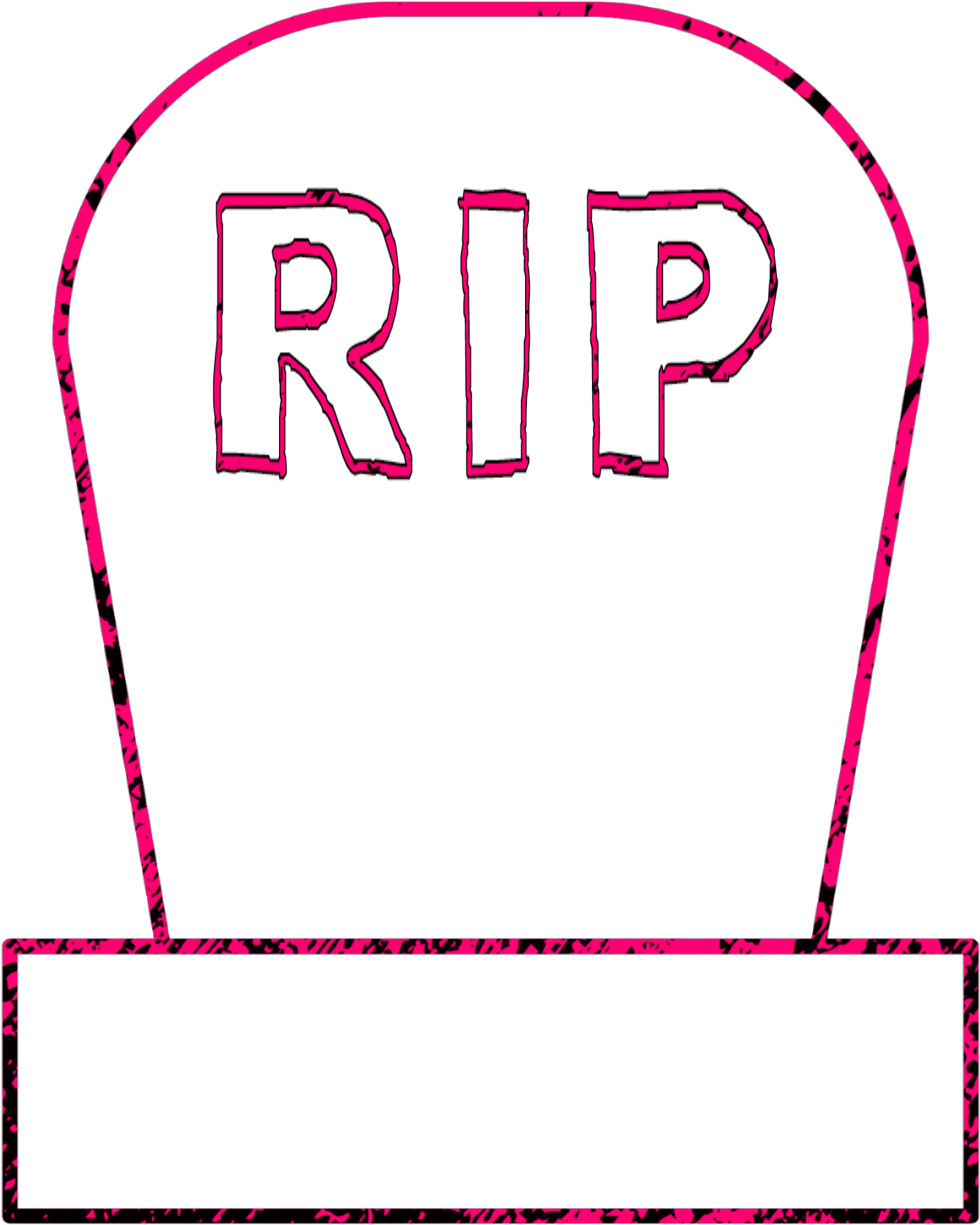 #halloween #spookey #holidays #outline #tombstone #gravestone Clipart (2290x2289), Png Download