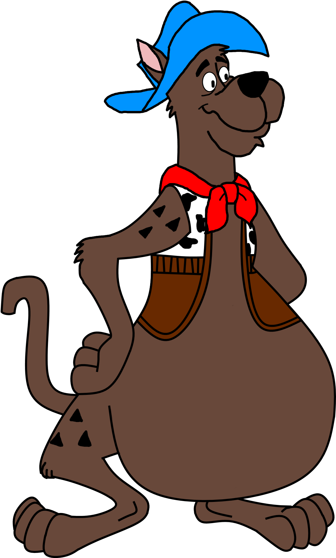 John Doo The Fattest Cowdog In The West - Cartoon Clipart (1134x2009), Png Download