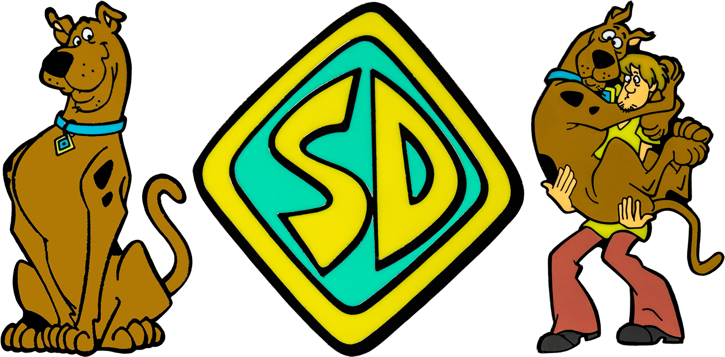 Series 1 Enamel Pin Bundle - Scooby Doo And Shaggy Clipart (1500x774), Png Download