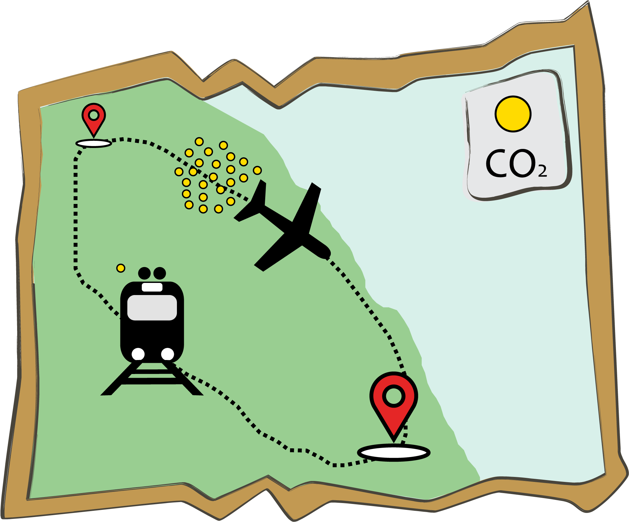 Train Vs Airplane - Cartoon Clipart (2106x1744), Png Download