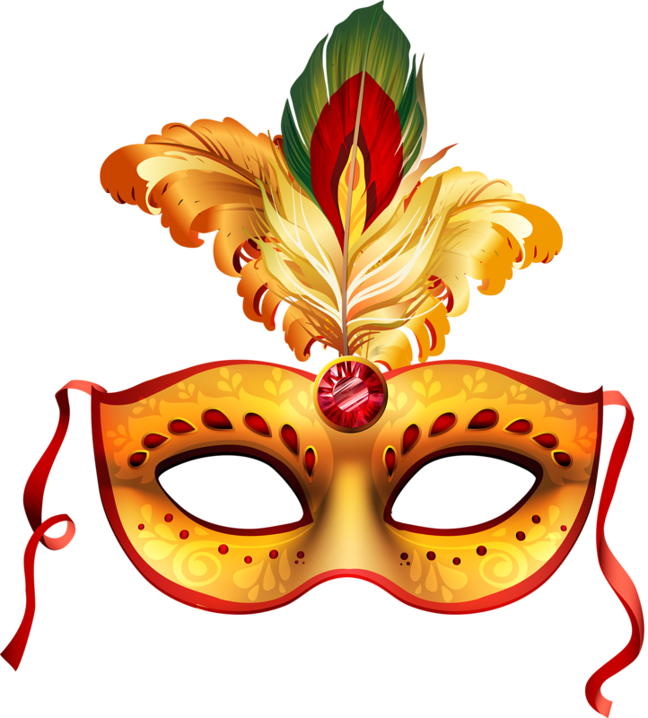 Rio De Janeiro Carnival Brazil Masks Clipart (722x800), Png Download