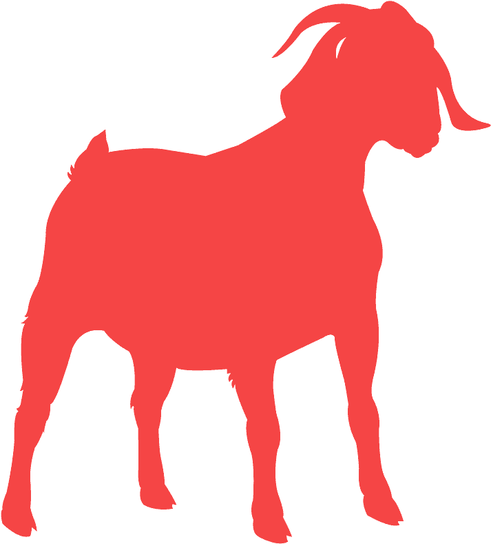 Boer Goat Silouhette Clipart (723x800), Png Download