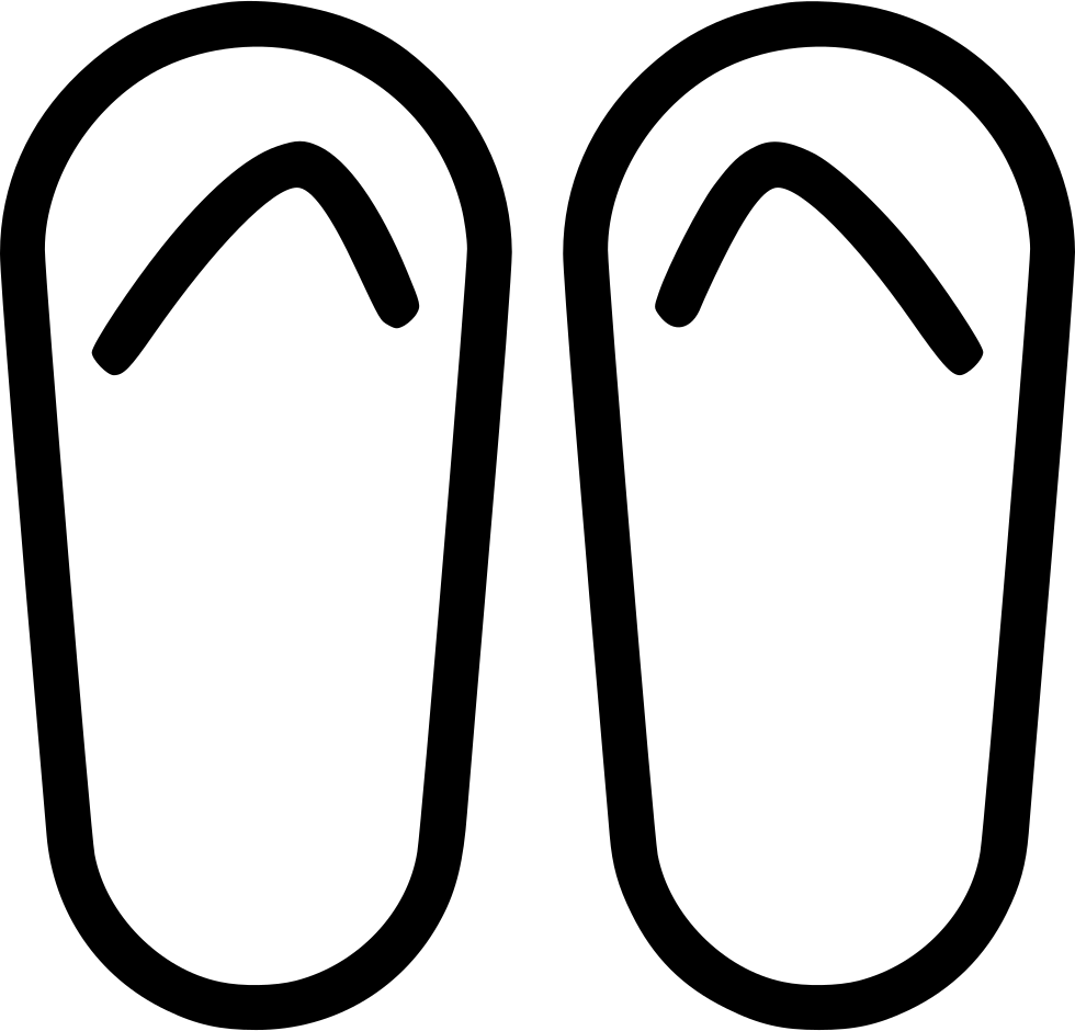 Transparent Flip Flop Clipart Black And White - Png Download - Full