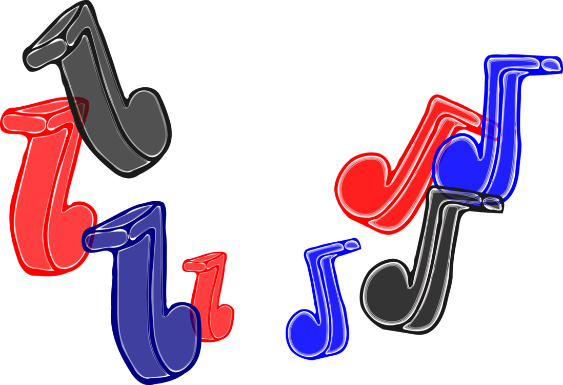 Blue,art,organ - Musical Note Clipart (1098x750), Png Download