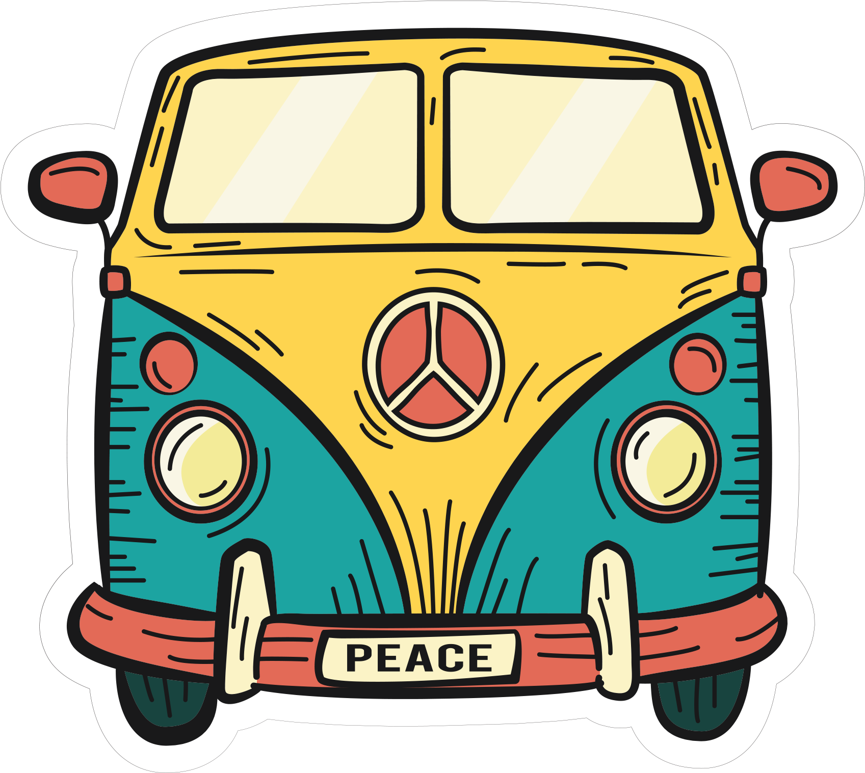 Vw Bus"
 Class="lazyload Lazyload Mirage Featured Image"
 - Vw Bus Hippie Clipart (2048x2048), Png Download