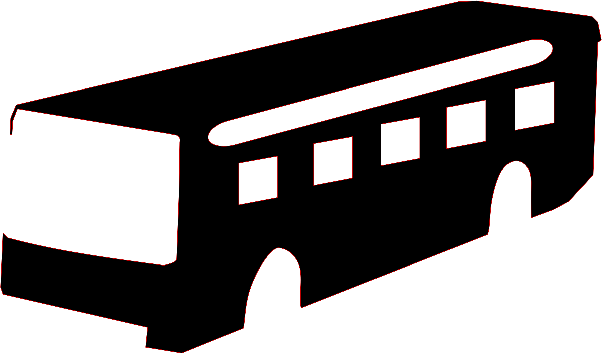 Bus Silhouette Clip Arts - Bus Silhouette Png Transparent Png (2400x1412), Png Download