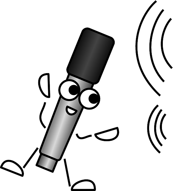 Microphone, Sound, Waves, Listening, Comic, Funny - Mike Clipart - Png Download (579x640), Png Download