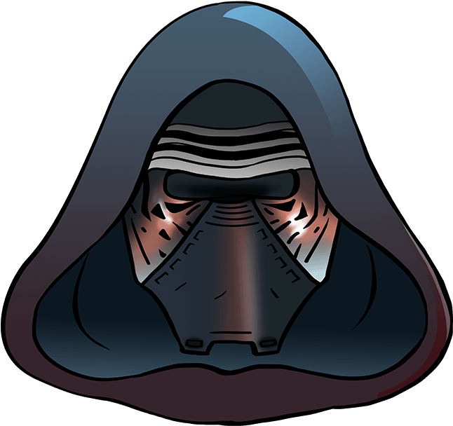 How To Draw Kylo Ren - Draw Kylo Ren Step By Step Clipart (680x678), Png Download