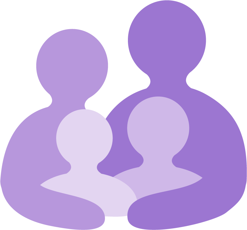 Purple Family Cliparts - Family Clipart Purple - Png Download (840x781), Png Download