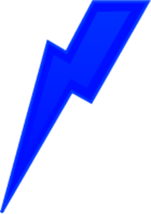Vector Clip Art - Clipart Blue Lightning Bolt - Png Download (600x849), Png Download