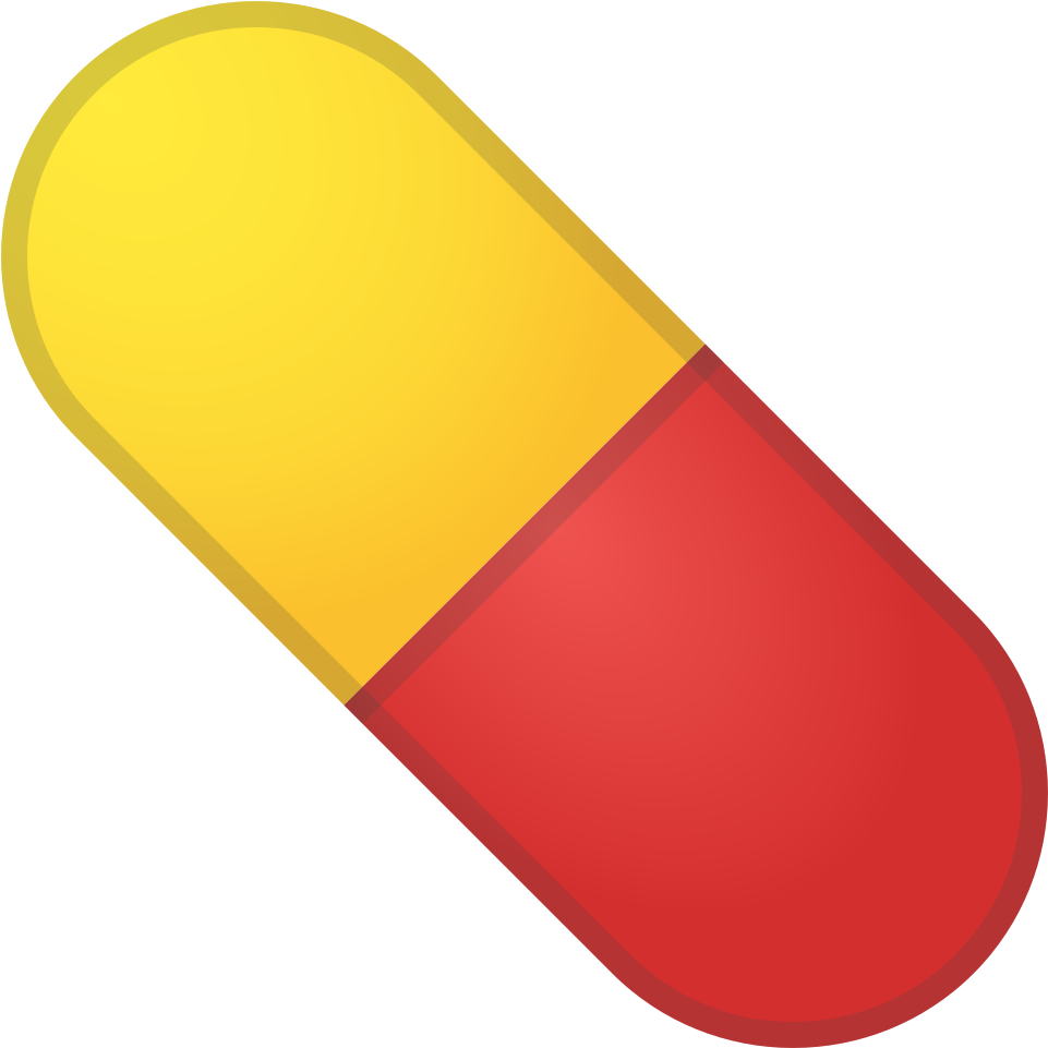 Pills Clipart Yellow - Pill Emoji Twitter - Png Download (1024x1024), Png Download