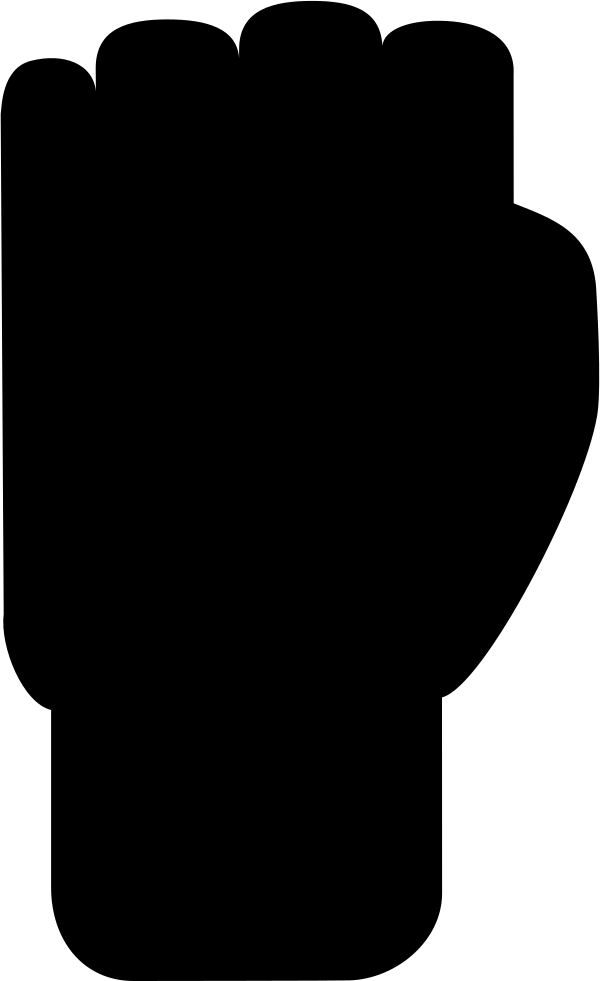 Fist Silhouette Svg Png Icon Free Download Clipart (600x981), Png Download