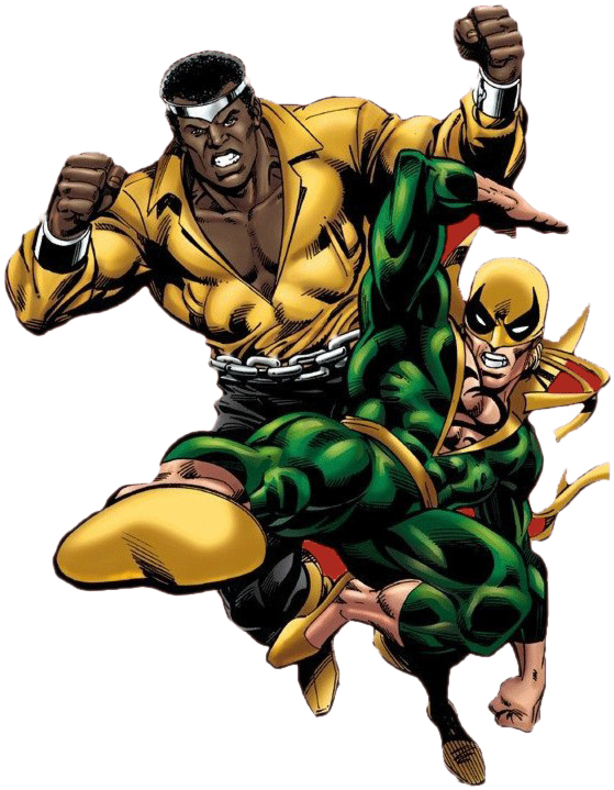 Iron Fist Background Png Image - Power Man And Iron Fist Png Clipart (920x794), Png Download