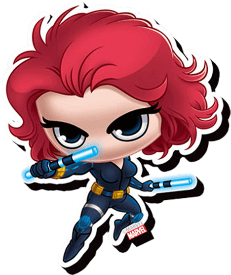 Aquarius Hulk Fist Chunky Magnet - Black Widow Avengers Chibi Clipart (555x555), Png Download