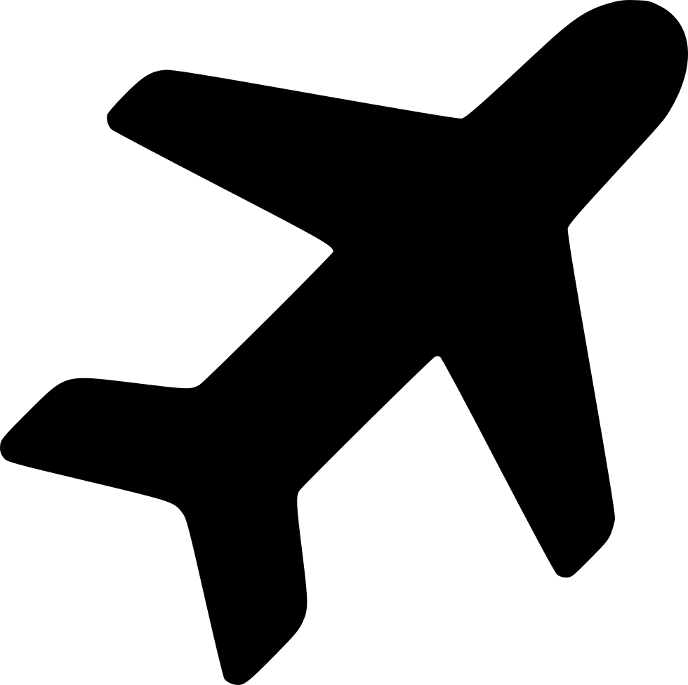 Airplane Silhouette Drawing - Plane Png Icon Clipart (980x976), Png Download