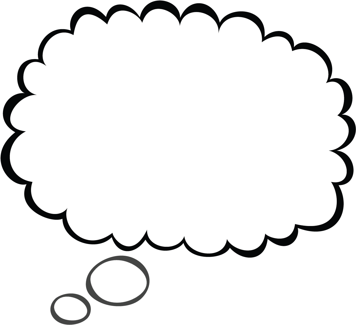 Speech Balloon Thought Clip Art - Thinking Bubble Clipart - Png Download (1200x1200), Png Download