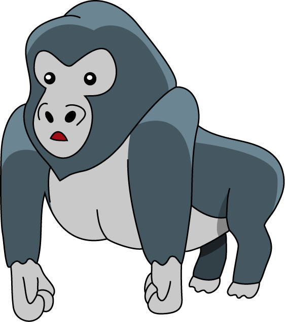 Gorilla Clipart - Png Download (562x633), Png Download