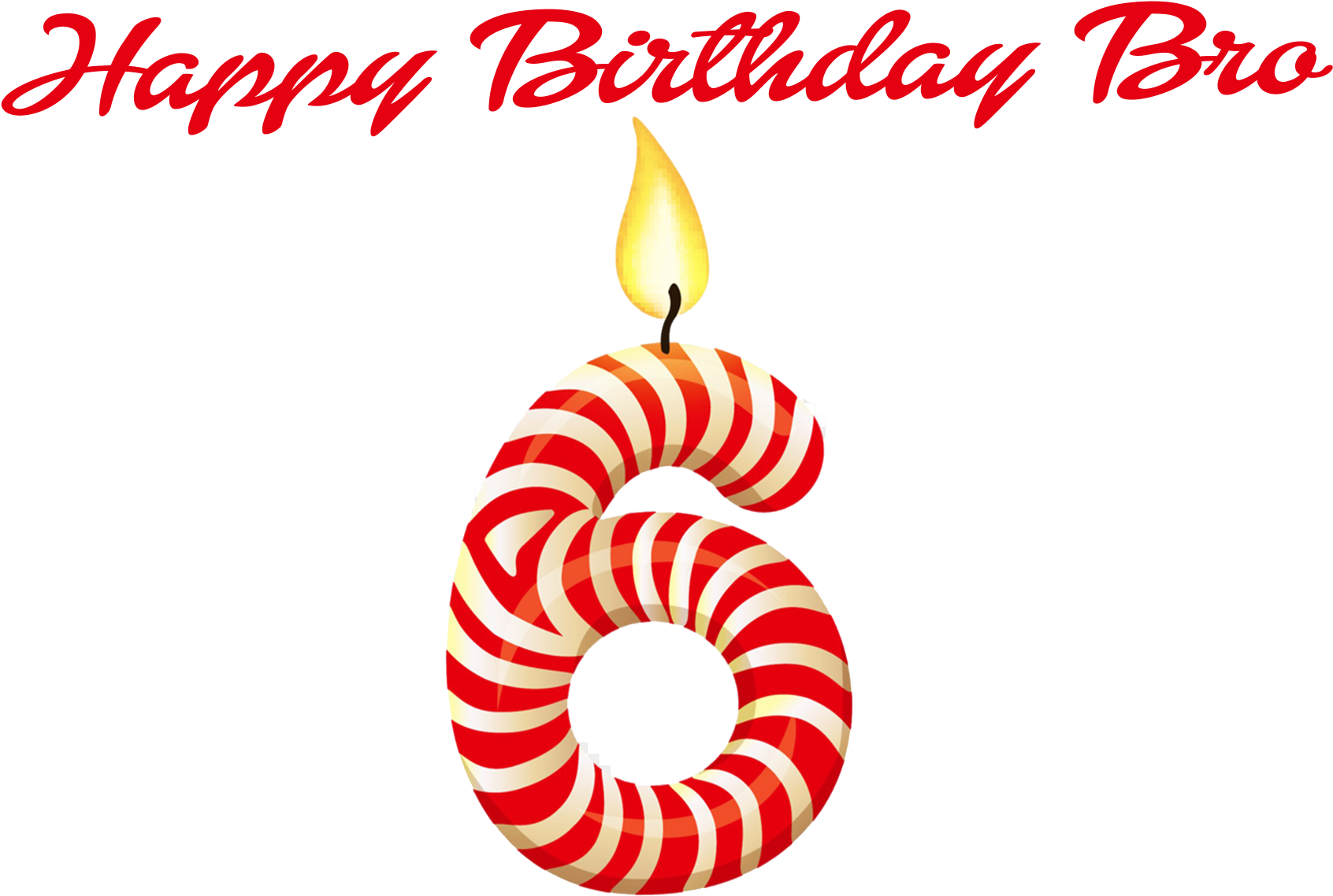 6 Birthday Candle Png Clipart (1920x1200), Png Download