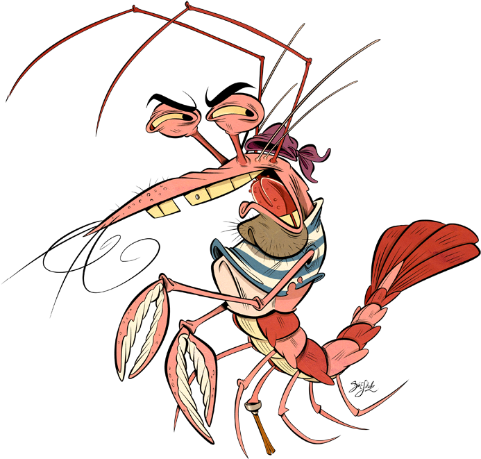 Pirate Shrimp - Shrimp Clipart (741x721), Png Download