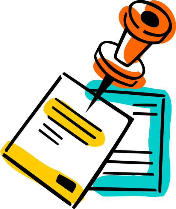 Transparent Thumb Tack Png - Notice Board Clipart (588x700), Png Download