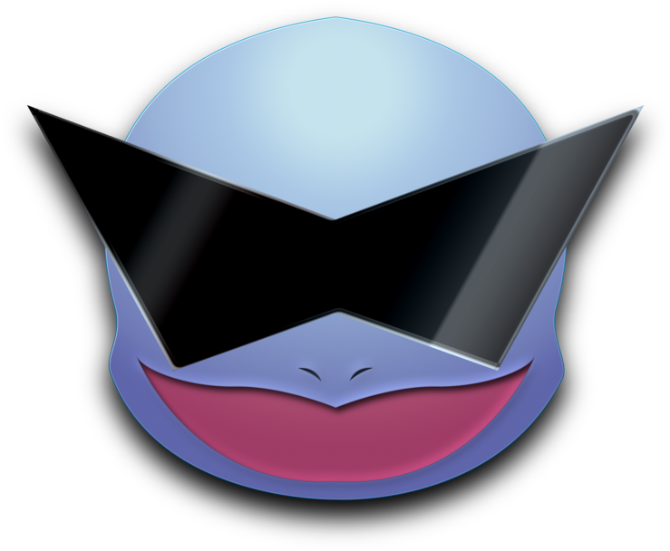 Glasses Png Image - Squirtle With Glasses Head Clipart (739x608), Png Download