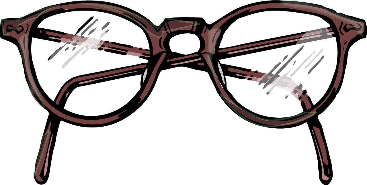 Specs Glasses Spectacles - Glasses Drawing Png Clipart (1280x646), Png Download